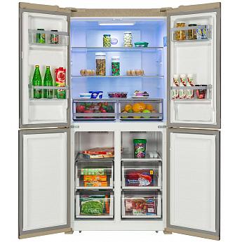 картинка Холодильник Hiberg RFQ-490DX NFGP INVERTER трехкамерный розовый 